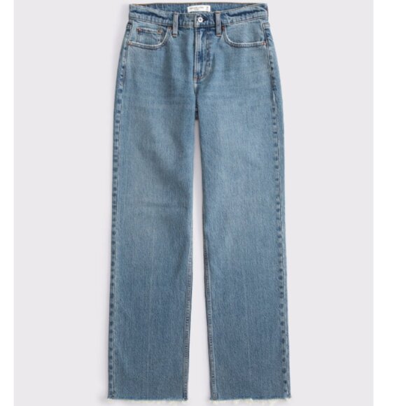 Abercrombie & Fitch Low Rise Baggy Jean Size 10L Cotton Denim Classic Streetwear - Picture 1 of 15